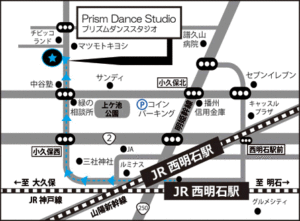 プリズムダンススタジオ地図